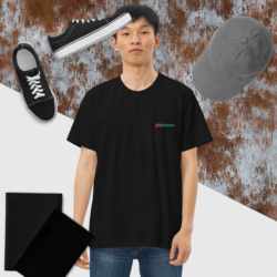 Camiseta justa com modelagem reta masculina