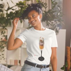 Camiseta feminina com mangas curtas